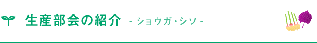 生産部会の紹介