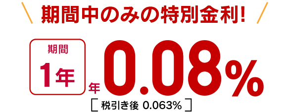 期間中のみの特別金利!